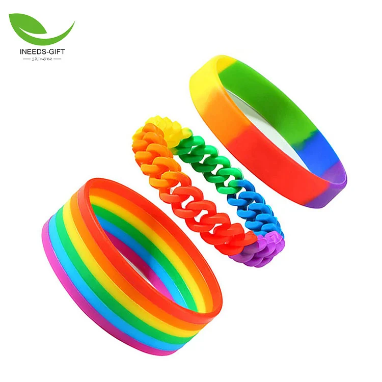 Silikonowa bransoletka Rainbow Twist